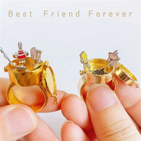 Cute Spongebob BFF Ring 2PSC Best Friends Ring Gifts - Etsy