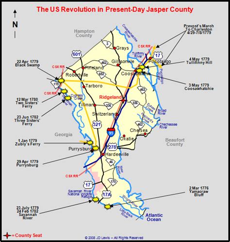 South Carolina in the American Revolution - Engagements in Jasper County