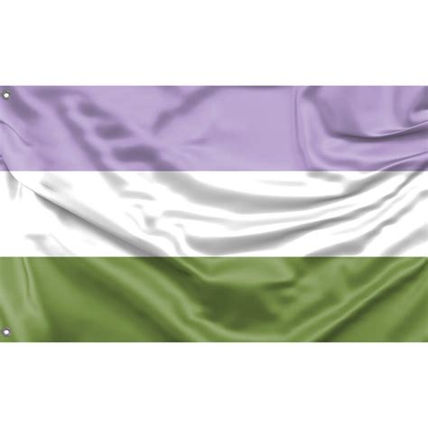 Genderqueer Pride Flag Unique Design Print High Quality Materials Size ...