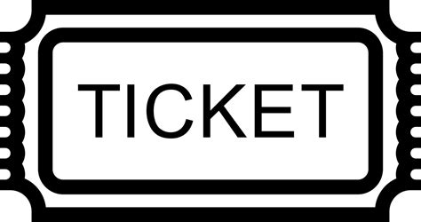 Ticket Clipart Black And White