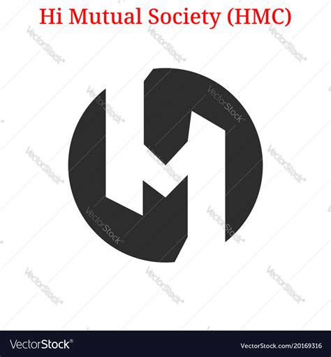 Hi mutual society hmc logo Royalty Free Vector Image