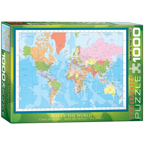 Map of the World - 1000 Piece Jigsaw Puzzle - Eurographics - Walmart.com