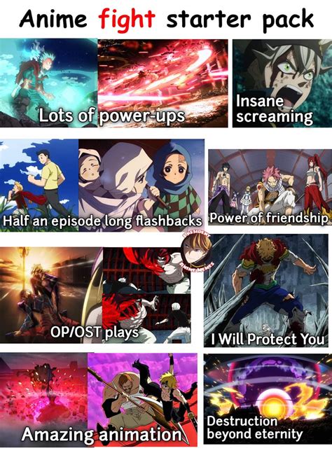 Anime Fight Starter Pack | /r/starterpacks | Starter Packs | Know Your Meme