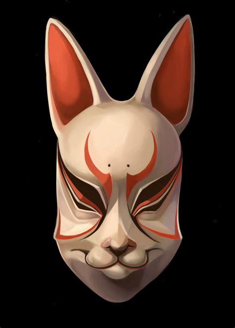 Kitsune Noh Mask by tiggytattoos on DeviantArt