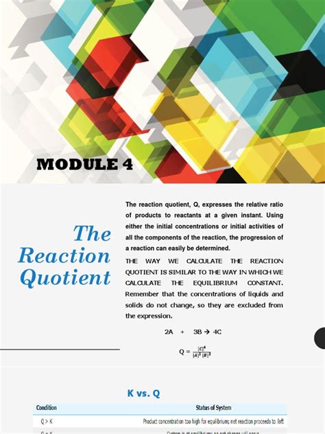 module4.REACTION QUOTIENT | PDF