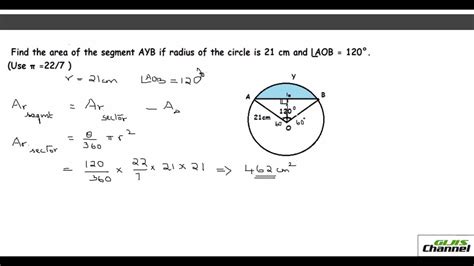 Area Of Segment Of Circle Worksheet