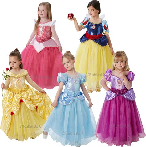 Disney Premium Princess Girls Fancy Dress Deluxe Fairytale Kids Childs ...