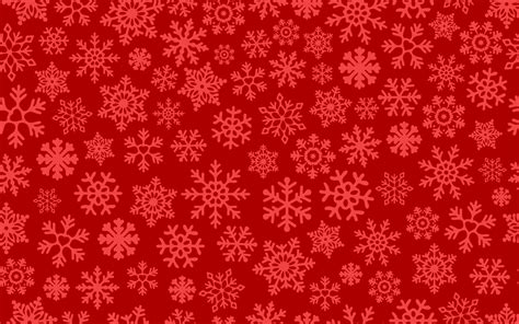 Light Red Snowflakes on Red background. Vector Seamless Pattern for ...