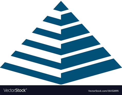 Pyramid logo template ilustration Royalty Free Vector Image