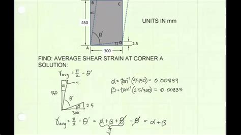 01.4-2 Average shear strain - EXAMPLE - YouTube