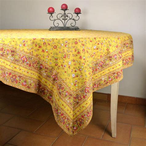 Nappe Rectangulaire Provençale jaune champêtre | les colorades