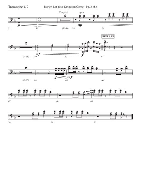 Father Let Your Kingdom Come (Choral Anthem SATB) Trombone Sheet Music ...