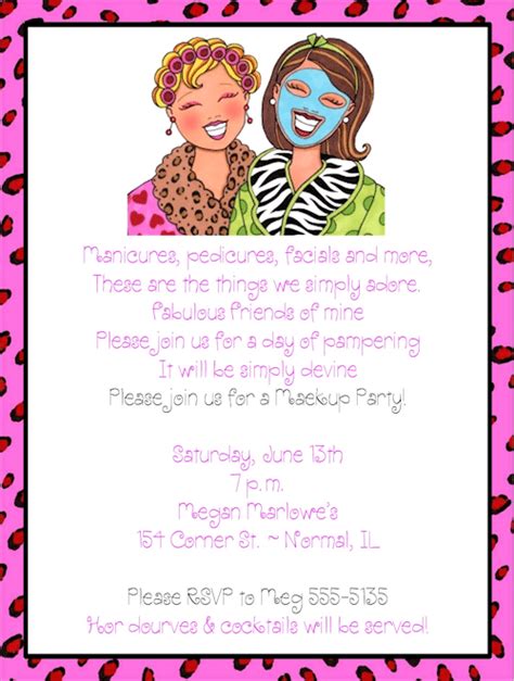 Pamper Party Invitation