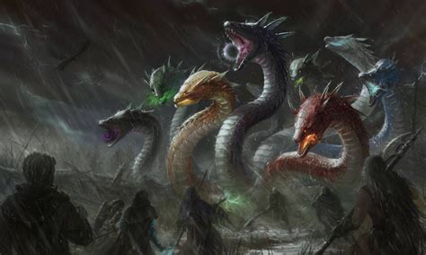 Prismatic Hydra by Angevere on DeviantArt | Mythical creatures art ...