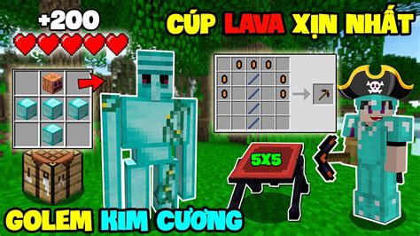 MINECRAFT SIÊU HEXXIT TẬP 12 | CHẾ TẠO GOLEM KIM CƯƠNG, CÚP LAVA VIP ...