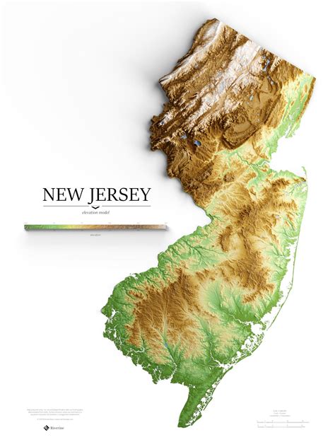 New Jersey Shaded Relief Map. A new surprise favorite. : r/MapPorn