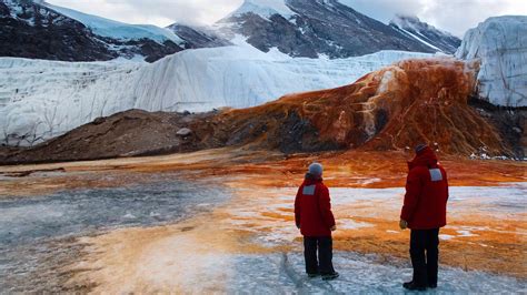 Strange natural phenomena cause the Blood Waterfall to flow into the ...