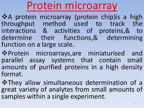 Protein array, types and application