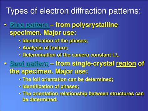 PPT - Exercise: Indexing of the electron diffraction patterns ...