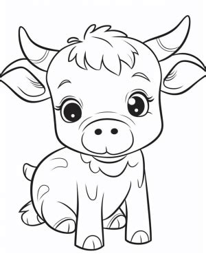 Baby Cow Coloring