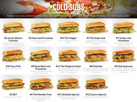 Jersey Mike's Menu & Subs Deals