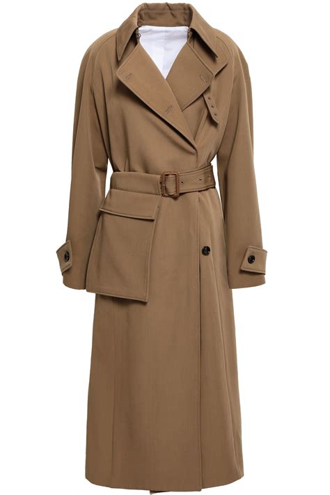 Double-breasted twill trench coat | AMERICAN VINTAGE | Sale up to 70% ...