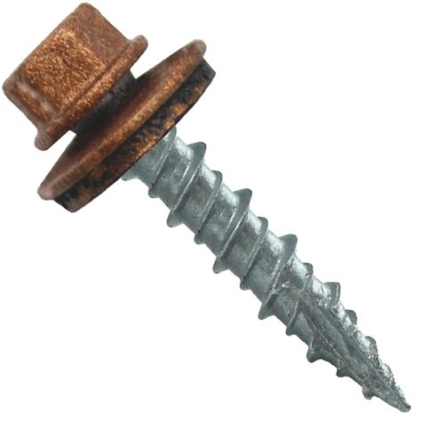 Metal ROOFING SCREWS: (250) 10 x 1" Copper Hex Head Sheet Metal Roof ...