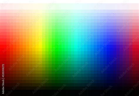 Colorful Color Picker RGB CMYK Background Vector Illustration in Square ...