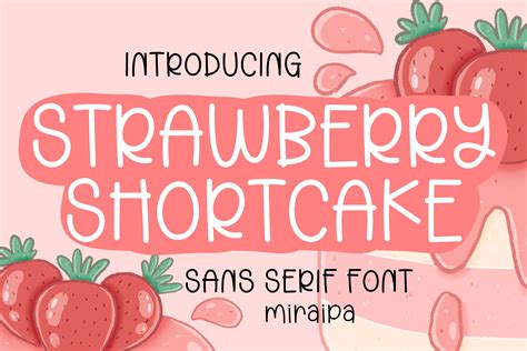 Strawberry Shortcake Font by miraipa · Creative Fabrica