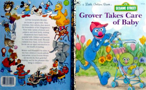 A little Golden Book SESAME STREET Grover Takes Care of Baby by By ...