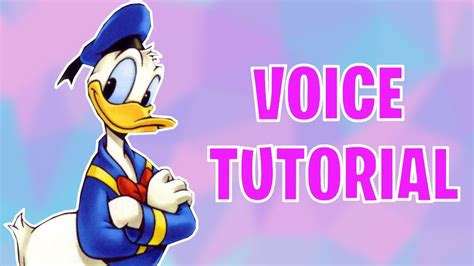 How To Do The Donald Duck Voice Tutorial - YouTube