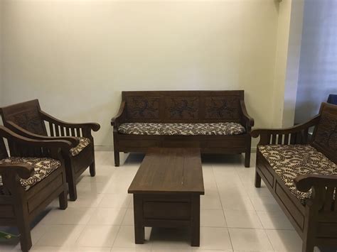 Perabot Kayu Jati 1-2-3 seaters, Furniture & Home Living, Furniture ...