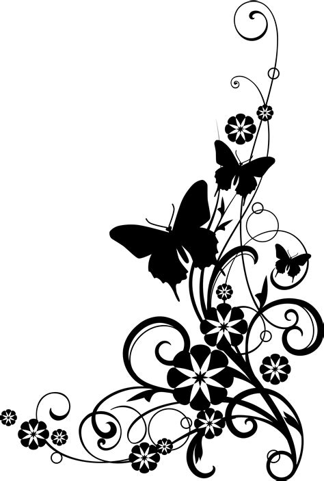 Black and white flower border clipart #41803 - Free Icons and PNG ...