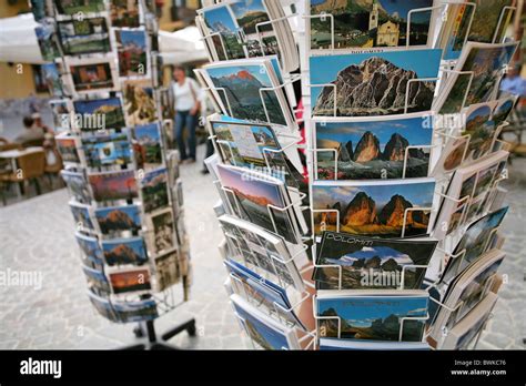 postcards postcards stands racks rack souvenir souvenirs tourism Alps ...