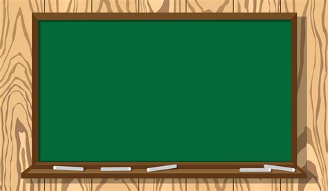 Classroom blackboard and chalk vector on bright wooden sheet wall ...