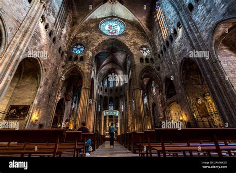 Girona, Spain - Cathedral of Girona interior Stock Photo - Alamy