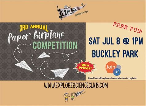 3rd Paper Airplane Competition, Buckley Park, Langley, July 8 2023 ...