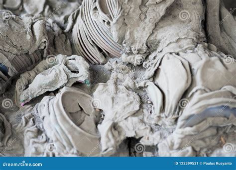 Melted Plastic Recycling Wheelie Bin After Fire Damage Stock Photo ...