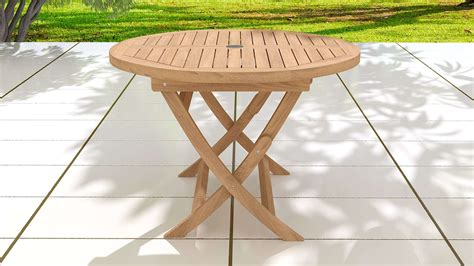 Round Folding Teak Garden Table | 10 Year Guarantee | Luxury Furniture ...