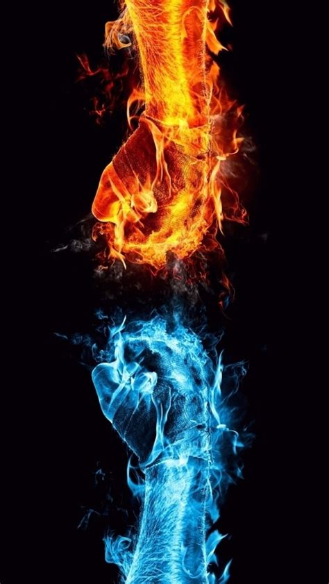 Red and Blue Fire Wallpaper - WallpaperSafari