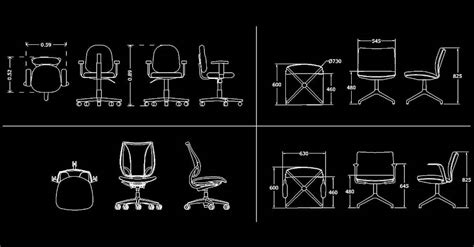 Office Chair CAD block dwg AutoCAD - CADBlocksDWG