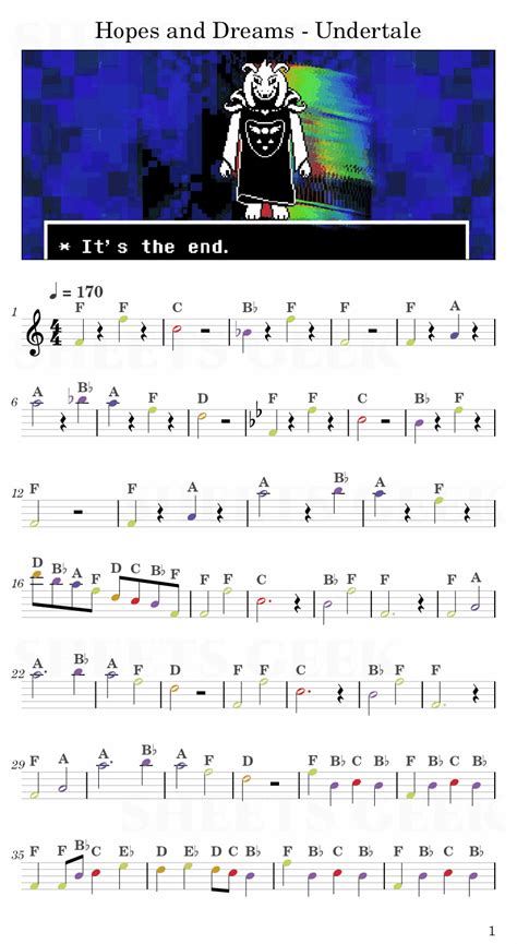 Hopes and Dreams - Undertale | Easy Sheet Music