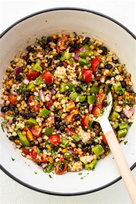 Black Bean Couscous Salad - Fit Foodie Finds