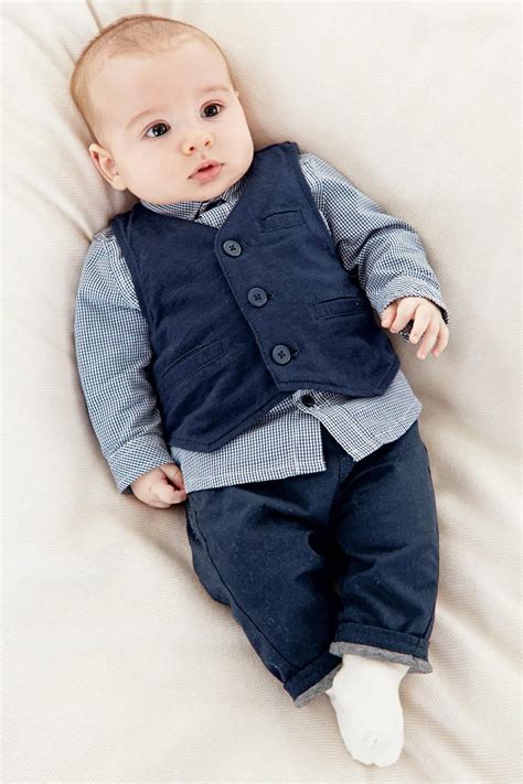 new 2017 baby boy clothing set Gentleman suit 3PCS vest + shirt +pants ...