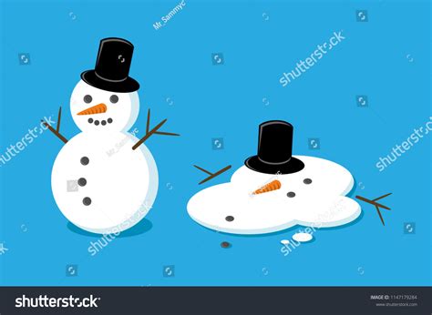 Cartoon melting snowman Images, Stock Photos & Vectors | Shutterstock