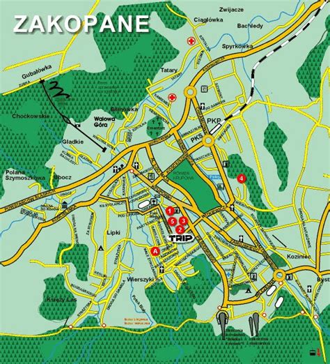 Zakopane map