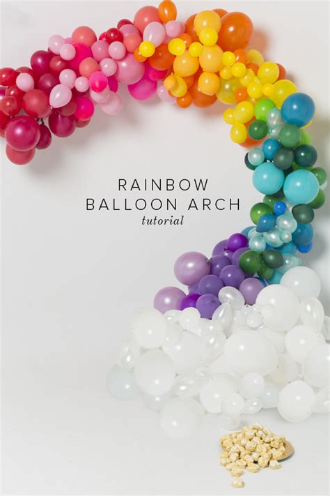 Rainbow balloon arch tutorial