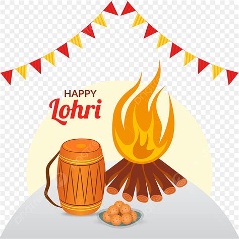 Lohri Festival Vector Design Images, Happy Lohri Festival, Happy Lohri ...