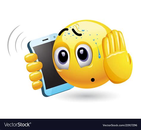 Smiley talking on a phone of a smiley having vector image on ...