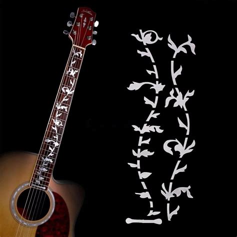 Guitar Fretboard Sticker Label Guitar Bass Fretboard Fret Decals 6 ...